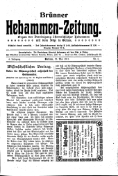 Brünner Hebammen-Zeitung 19110523 Seite: 1