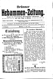 Brünner Hebammen-Zeitung 19110615 Seite: 1