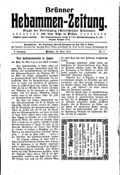 Brünner Hebammen-Zeitung 19120420 Seite: 1