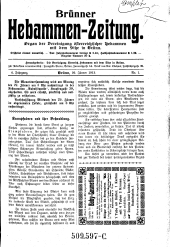Brünner Hebammen-Zeitung 19130120 Seite: 1