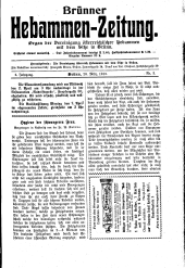 Brünner Hebammen-Zeitung 19130320 Seite: 1