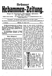 Brünner Hebammen-Zeitung 19130820 Seite: 1