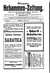 Brünner Hebammen-Zeitung 19140420 Seite: 1
