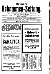 Brünner Hebammen-Zeitung 19140923 Seite: 1