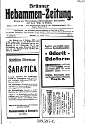 Brünner Hebammen-Zeitung 19150120 Seite: 1