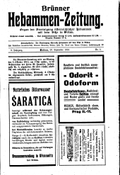 Brünner Hebammen-Zeitung 19160920 Seite: 1