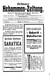 Brünner Hebammen-Zeitung 19170420 Seite: 1