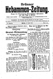 Brünner Hebammen-Zeitung 19170620 Seite: 1