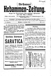 Brünner Hebammen-Zeitung 19180220 Seite: 1