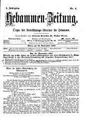 Hebammen-Zeitung 18871115 Seite: 1