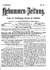 Hebammen-Zeitung 18871215 Seite: 1