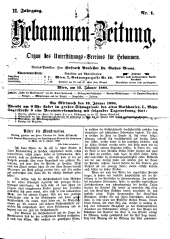 Hebammen-Zeitung 18880115 Seite: 1
