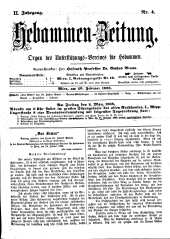 Hebammen-Zeitung 18880229 Seite: 1