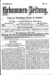Hebammen-Zeitung 18880330 Seite: 1