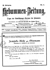 Hebammen-Zeitung 18880430 Seite: 1