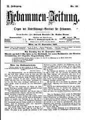 Hebammen-Zeitung 18880915 Seite: 1