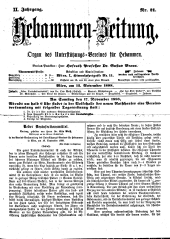 Hebammen-Zeitung 18881115 Seite: 1
