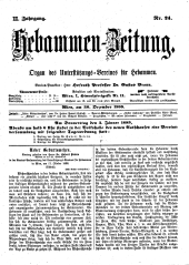 Hebammen-Zeitung 18881230 Seite: 1