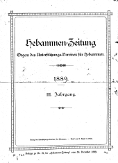 Hebammen-Zeitung 18890115 Seite: 1