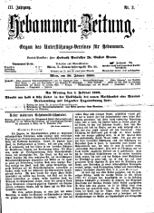 Hebammen-Zeitung 18890130 Seite: 1