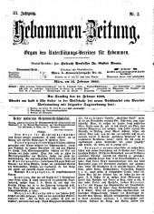 Hebammen-Zeitung 18890215 Seite: 1