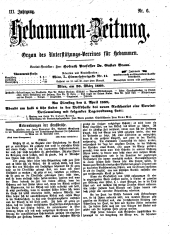 Hebammen-Zeitung 18890330 Seite: 1