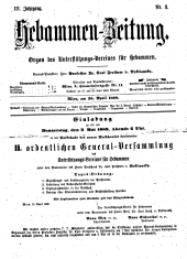 Hebammen-Zeitung 18890430 Seite: 1