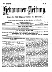 Hebammen-Zeitung 18890515 Seite: 1