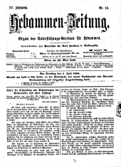 Hebammen-Zeitung 18890530 Seite: 1