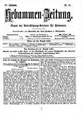 Hebammen-Zeitung 18890830 Seite: 1