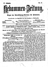 Hebammen-Zeitung 18890915 Seite: 1
