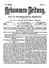 Hebammen-Zeitung 18890930 Seite: 1