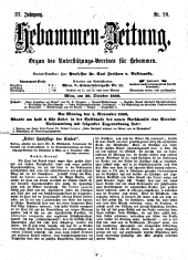 Hebammen-Zeitung 18891030 Seite: 1