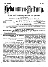 Hebammen-Zeitung 18891115 Seite: 1