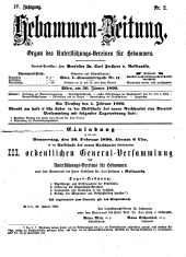 Hebammen-Zeitung 18900130 Seite: 1