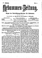 Hebammen-Zeitung 18900228 Seite: 1