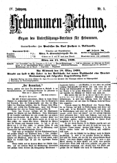 Hebammen-Zeitung 18900315 Seite: 1