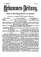 Hebammen-Zeitung 18900330 Seite: 1