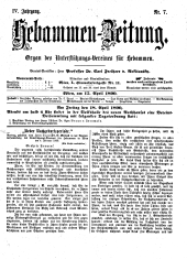 Hebammen-Zeitung 18900415 Seite: 1