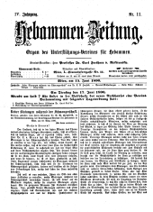 Hebammen-Zeitung 18900615 Seite: 1