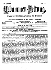 Hebammen-Zeitung 18900630 Seite: 1