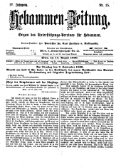 Hebammen-Zeitung 18900815 Seite: 1