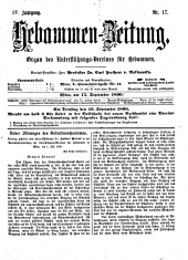 Hebammen-Zeitung 18900915 Seite: 1