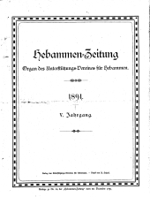 Hebammen-Zeitung 18910115 Seite: 1