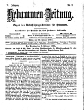 Hebammen-Zeitung 18910130 Seite: 1