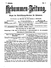 Hebammen-Zeitung 18910415 Seite: 1