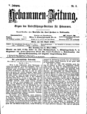 Hebammen-Zeitung 18910430 Seite: 1