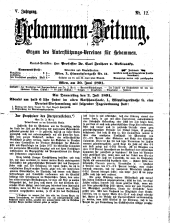 Hebammen-Zeitung 18910630 Seite: 1