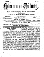 Hebammen-Zeitung 18910915 Seite: 1
