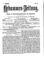Hebammen-Zeitung 18911030 Seite: 1